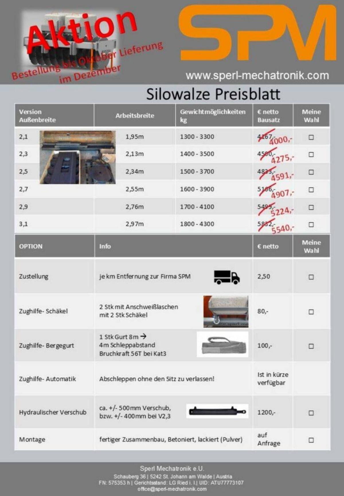 Silowalze Verdichtungswalze Silagewalze Bausatz 2