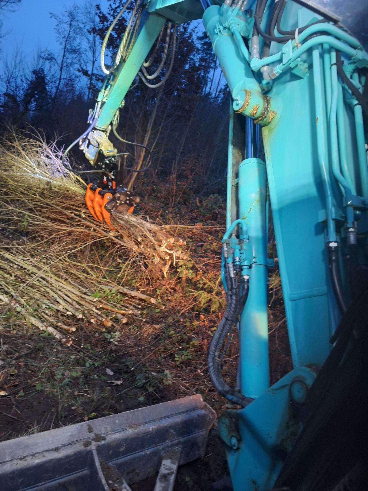 Energieholzernte und Vermietung KX Fällgreifer 2