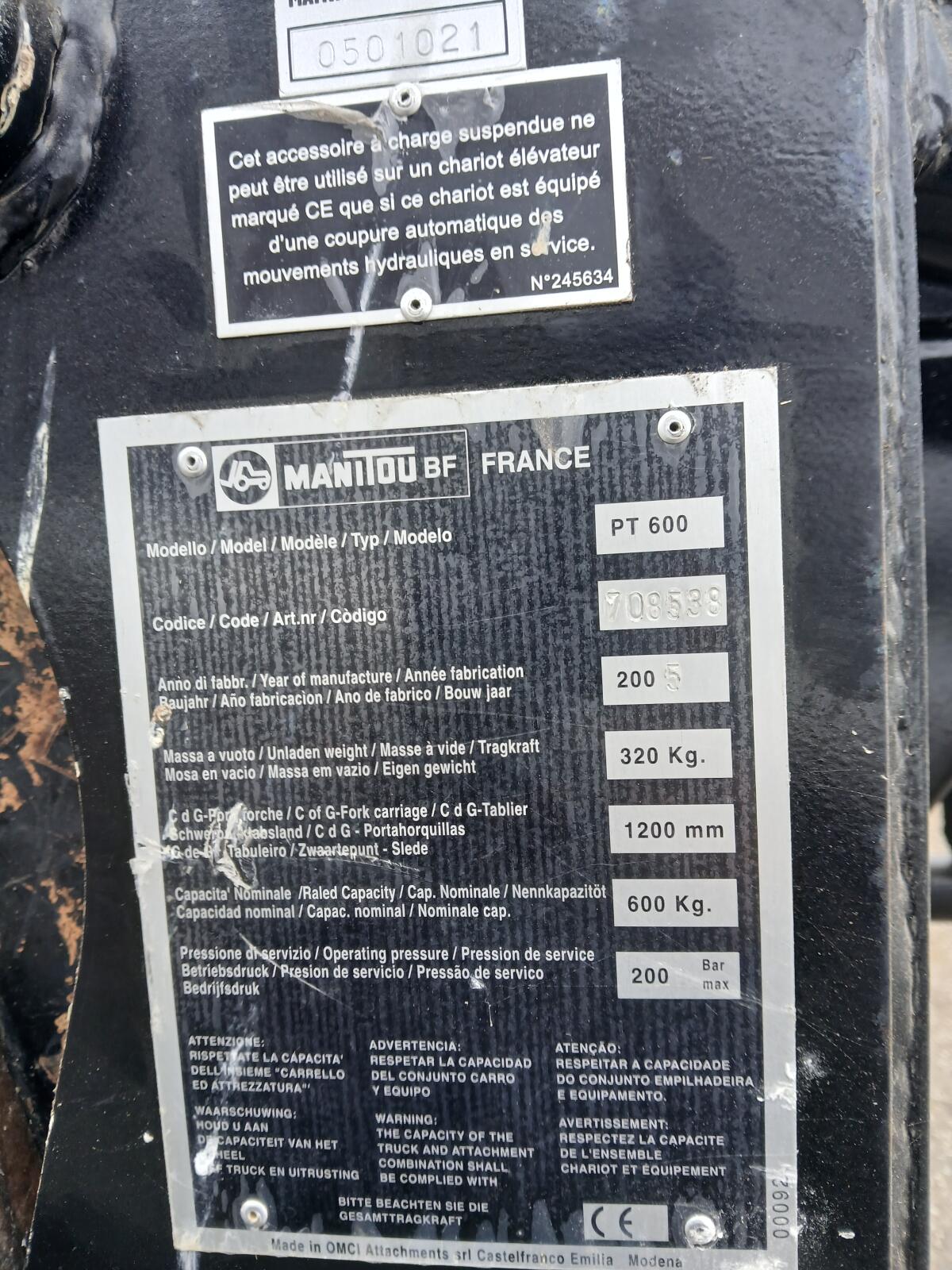 Manitou Anbaugeräte 1