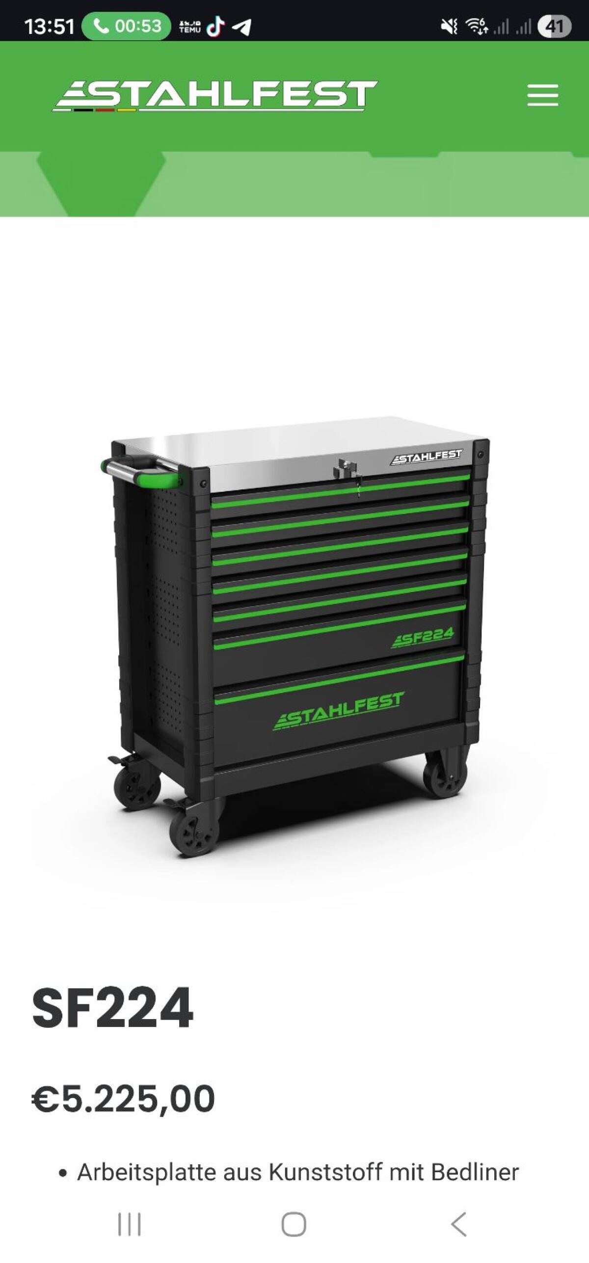 werkstattwagen fs224 voll bestückt neu 1