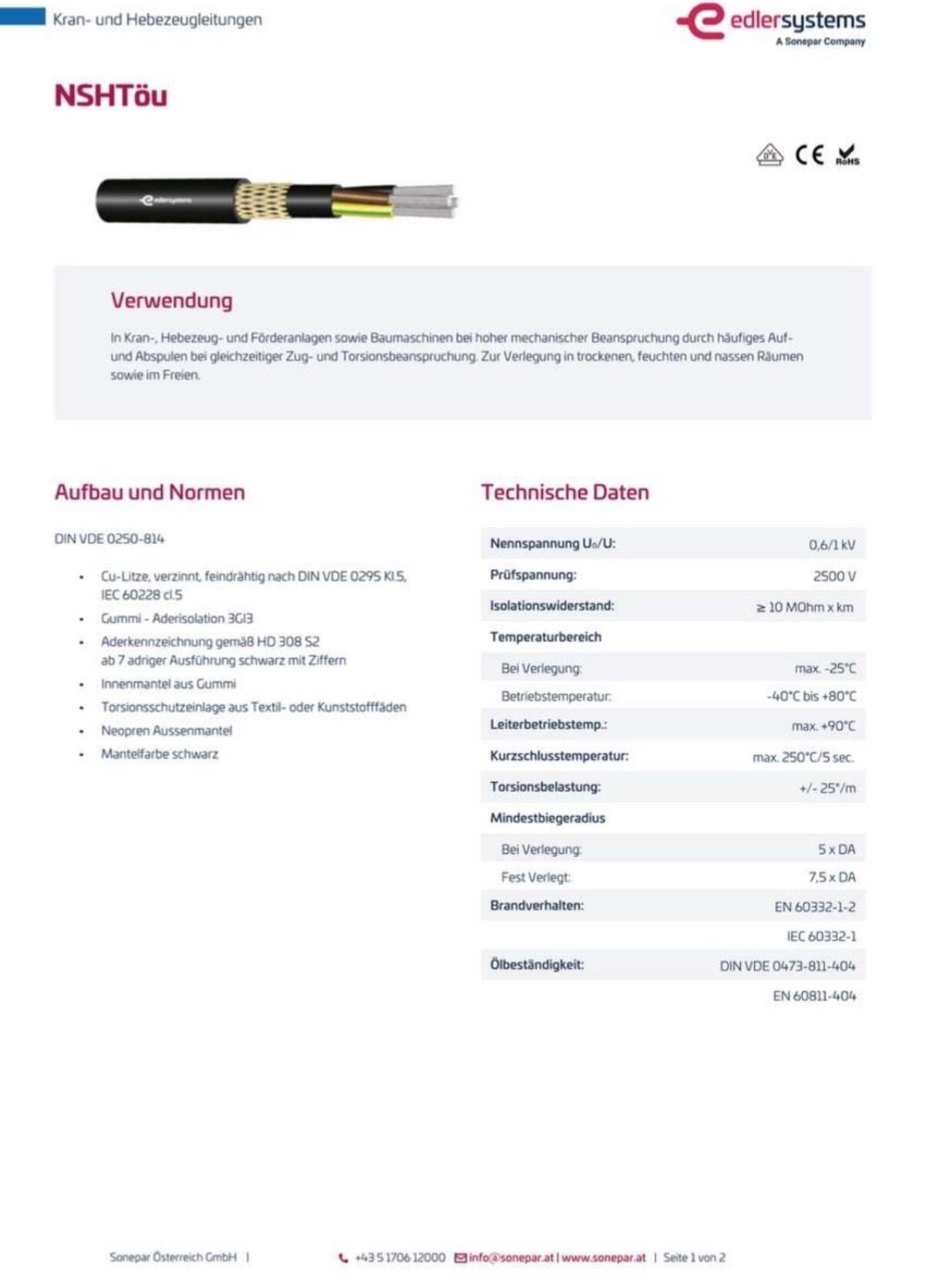 NSHTÖU-J 5x2,5 Kran- und Hebezeugleitung, Vollgummileitung 3
