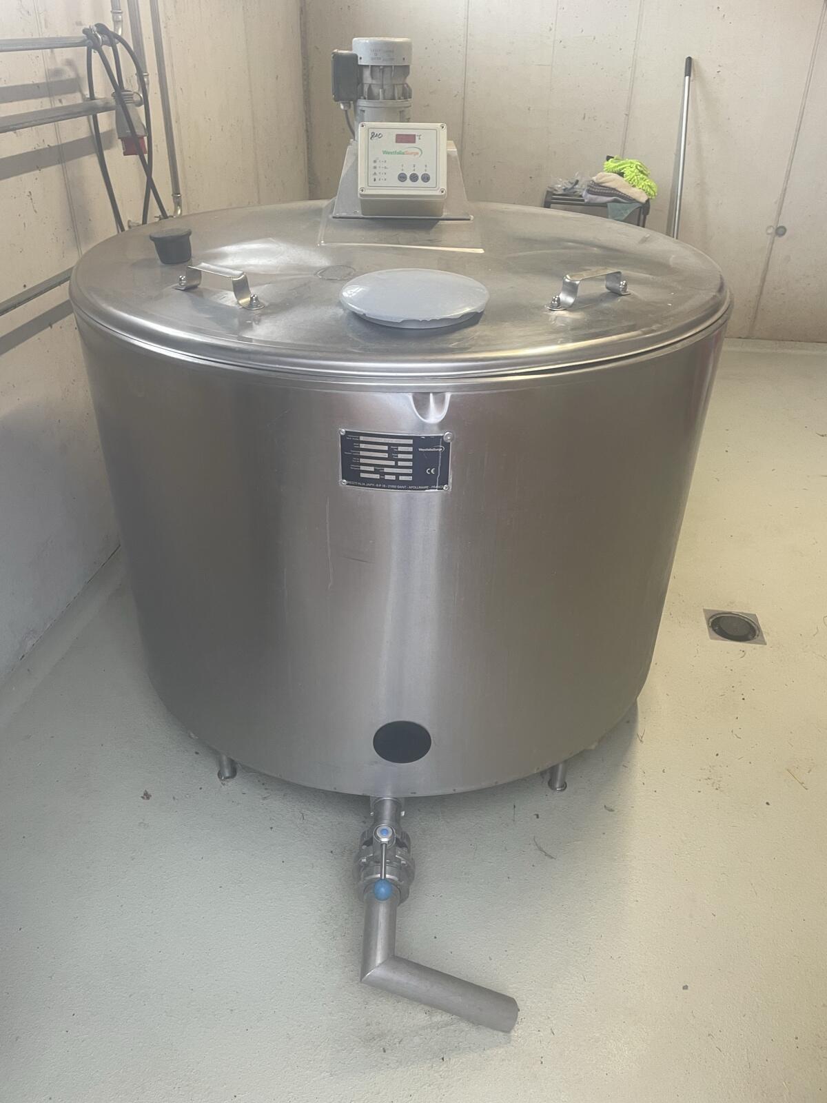 Milchtank inkl. Westfalia Kühlung 700 l 1