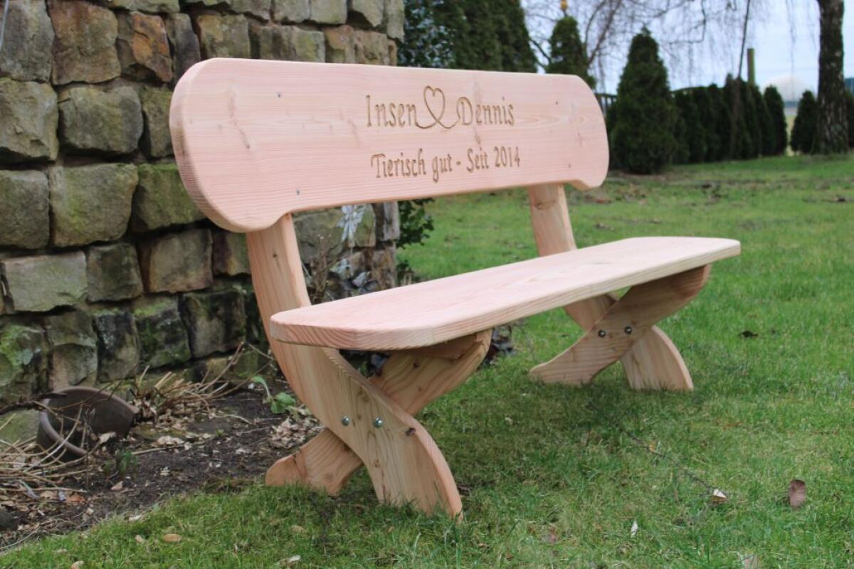 Gartenbank mit Gravur. Weihnachtsgeschenk. Hochzeitsgeschenk. 1