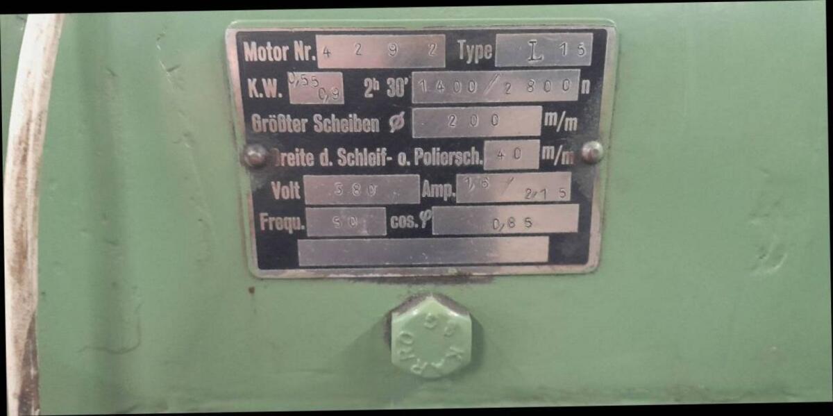 Werkzeug- und Drehstahlschleifmaschine Wilhelm Simon Typ L15 3