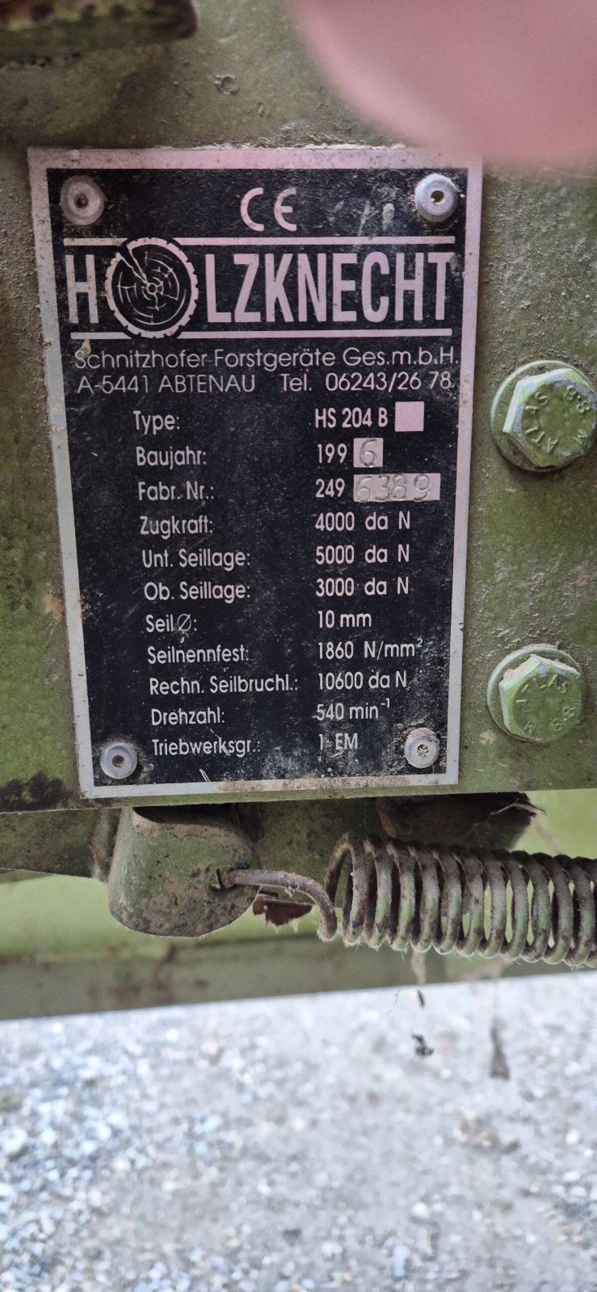 Seilwinde Holzknecht 3 t 3