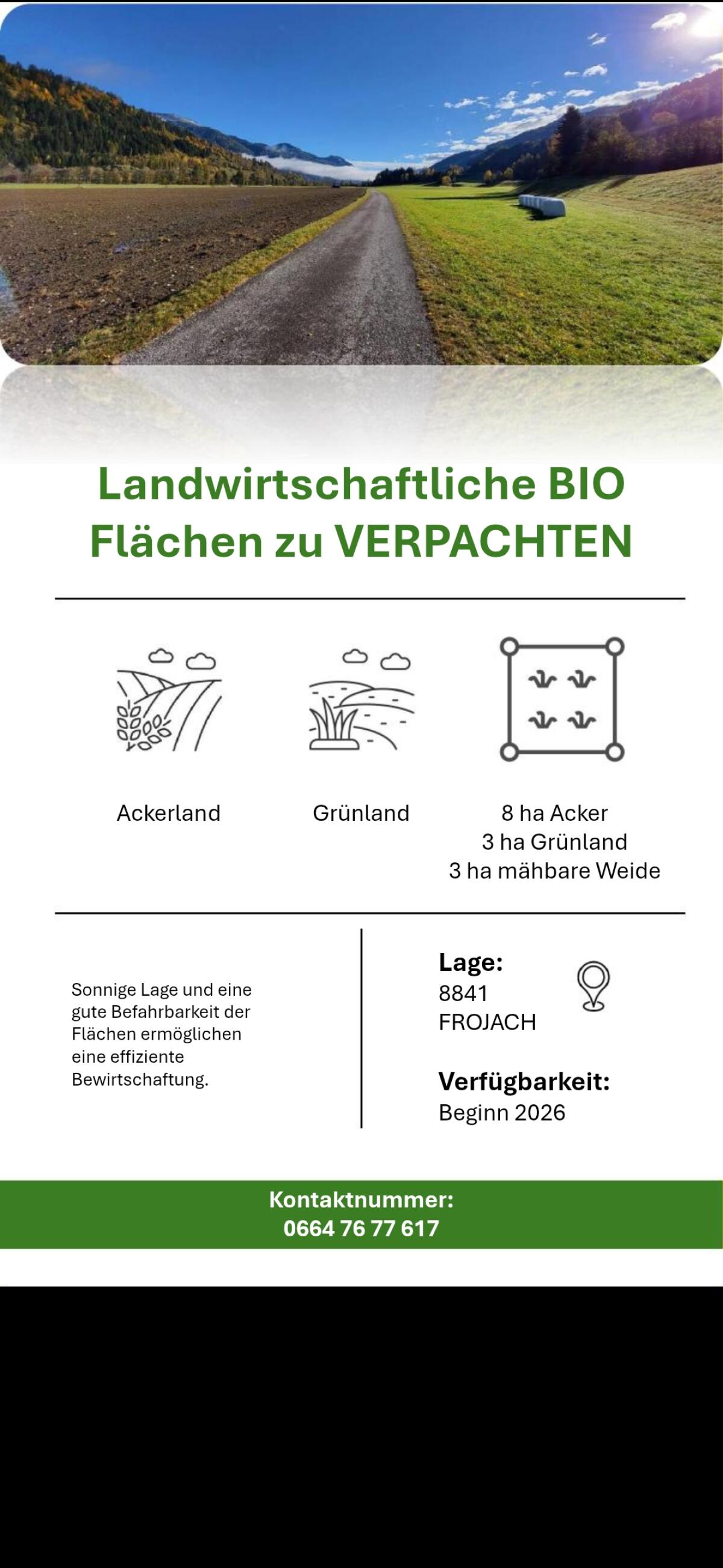 Landwirtschaftliche BIO-Flächen zu verpachten 1