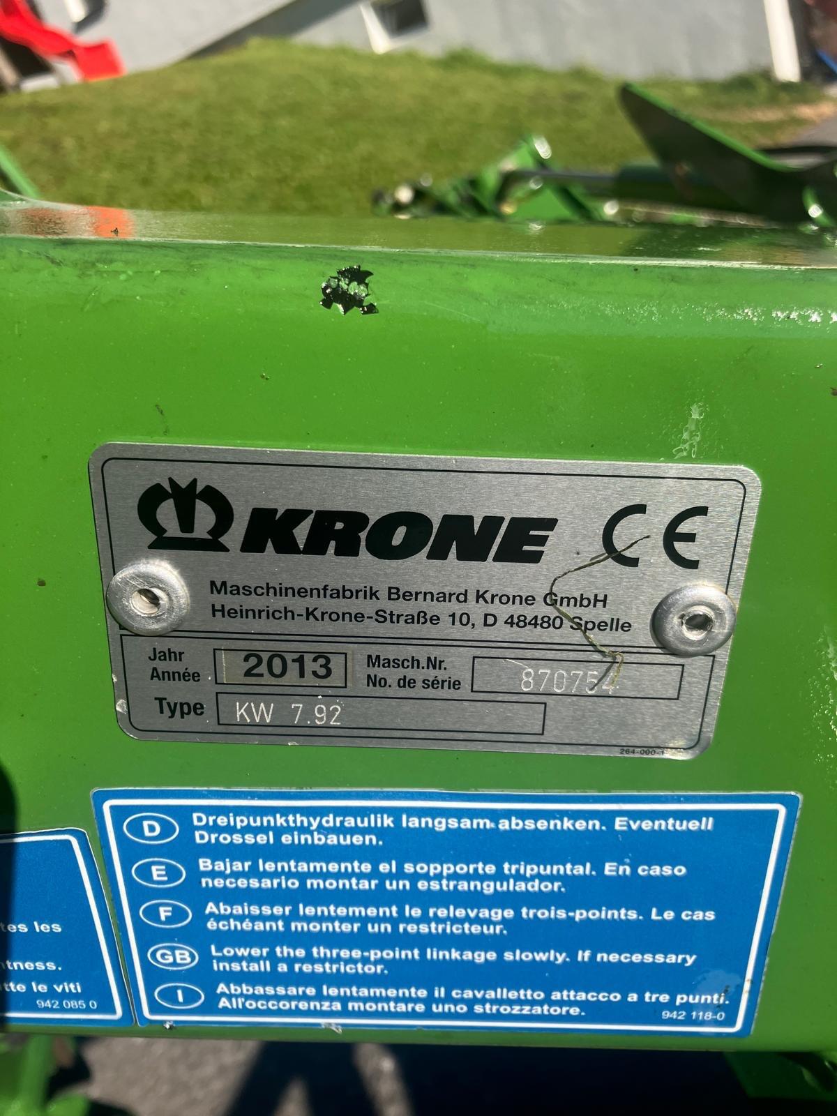 Krone KW 7.92/8 Kreiselheuer, Kreisler, Heuwender 2
