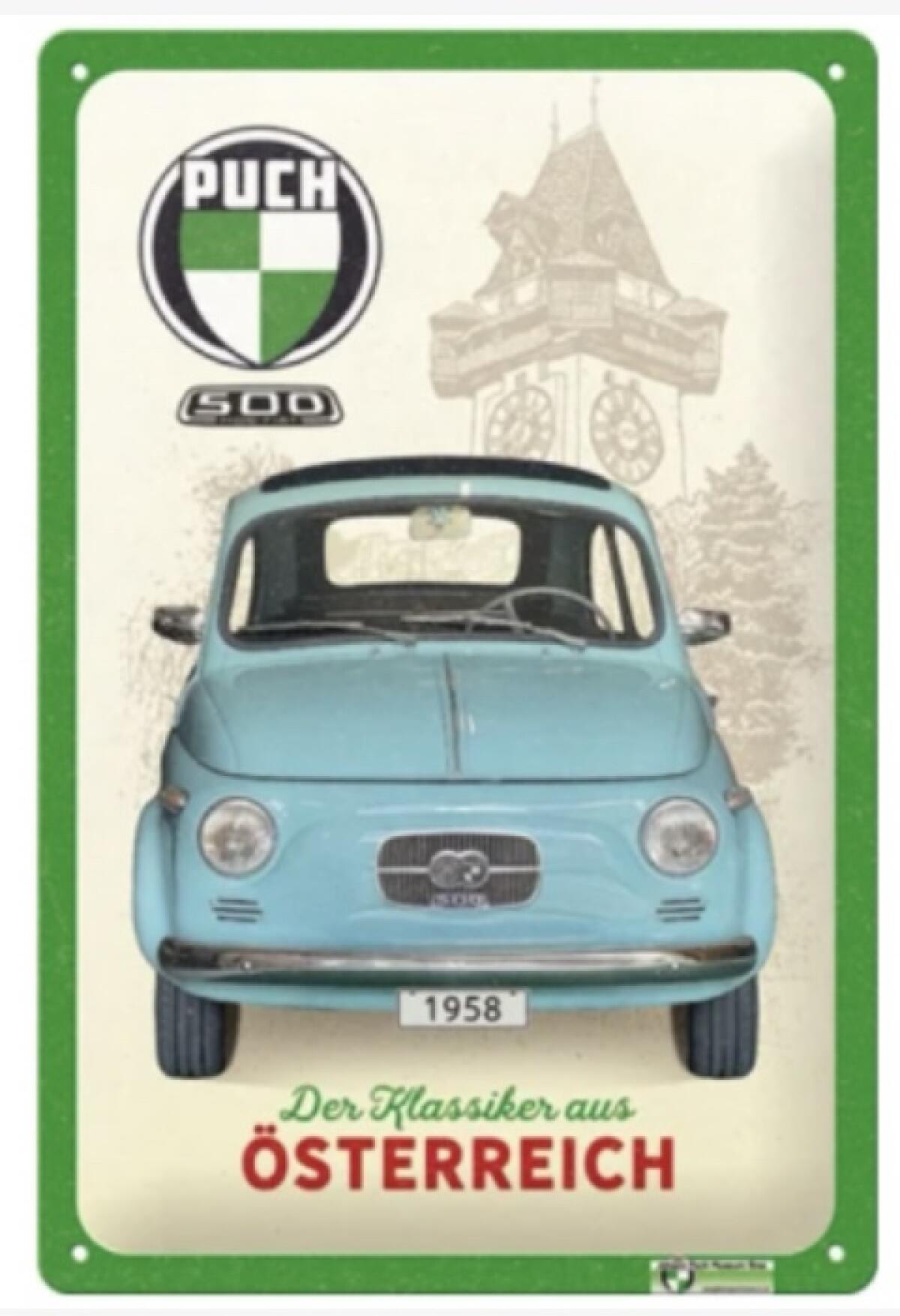 Blechschild 30 x 20 cm Puch 500 1