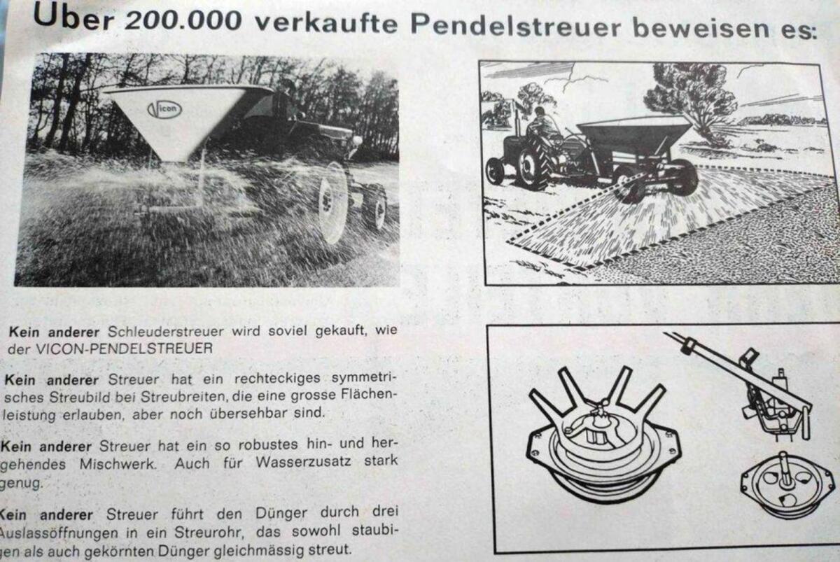 VICON Pendelstreuer Mineraldüngerstreuer auch für Obstbau 3