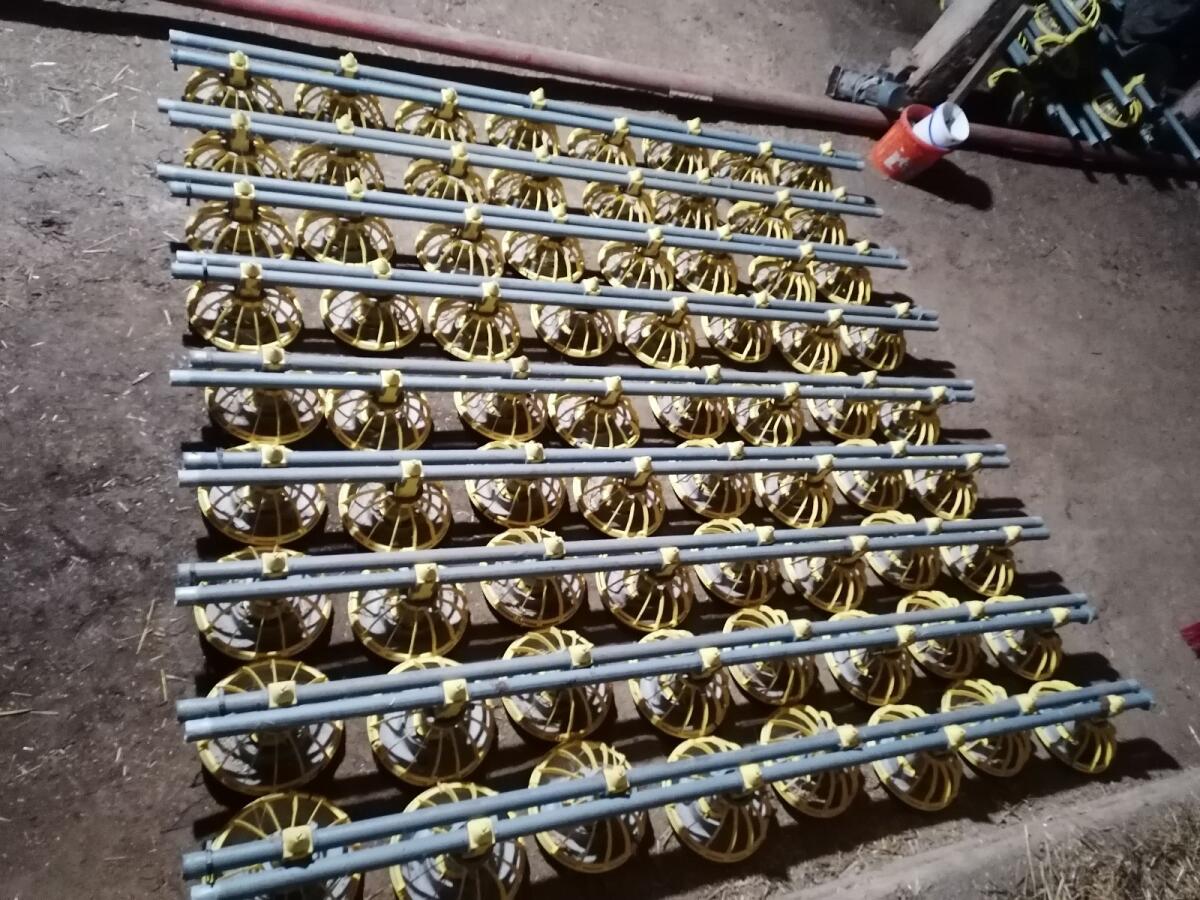 Verkaufe eine automatische Fütterungsanlage Geflügel Hühner 1