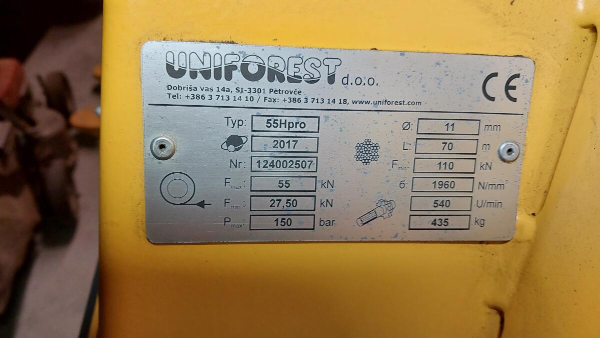 Seilwinde Uniforest 55Hpro 3