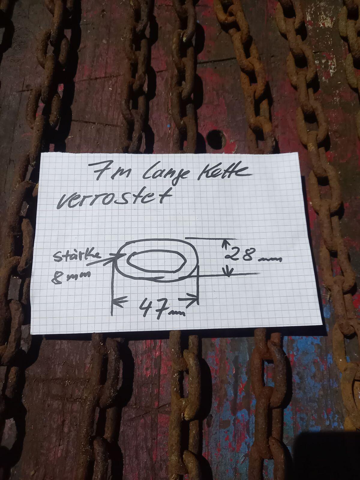 Ca. 7 m lange verrostete Kette 2