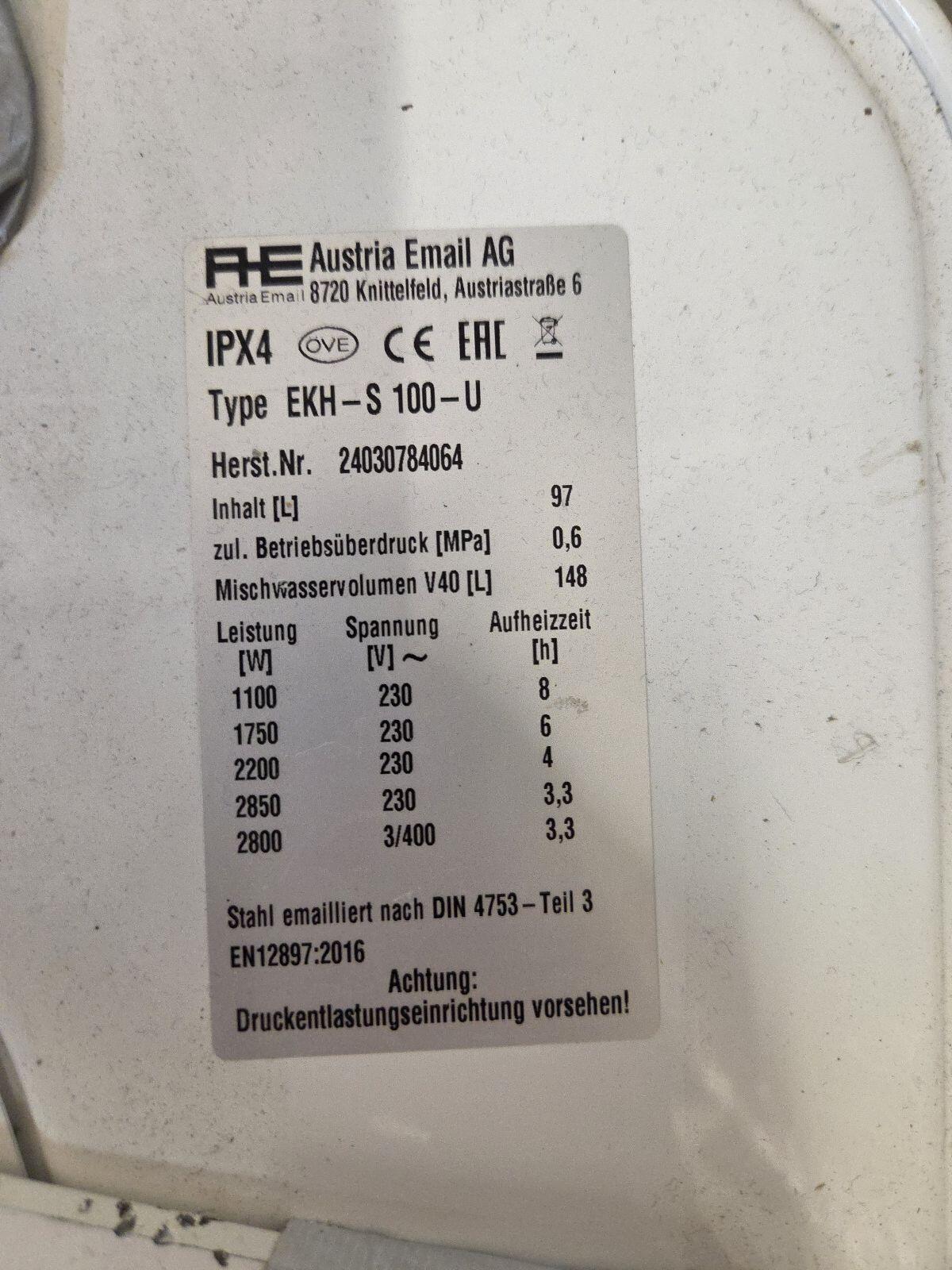 Hängeboiler 150 l 1