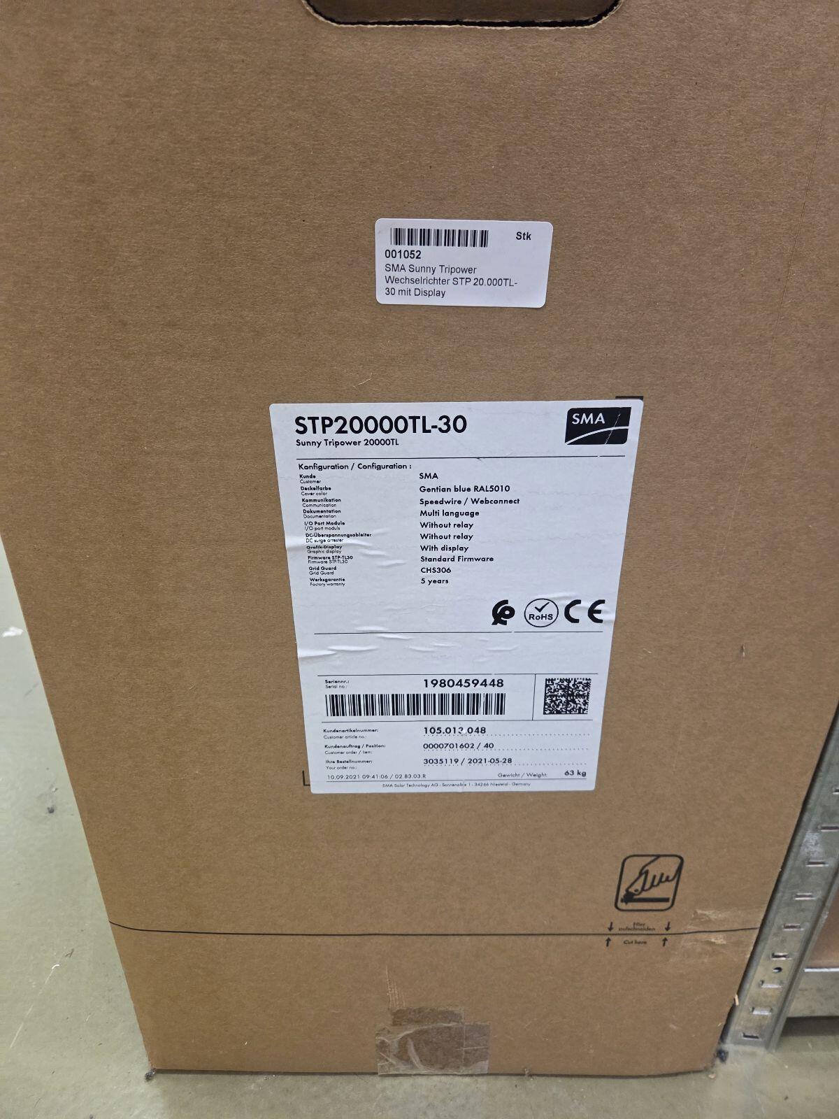 SMA Wechselrichter 20 kW 2