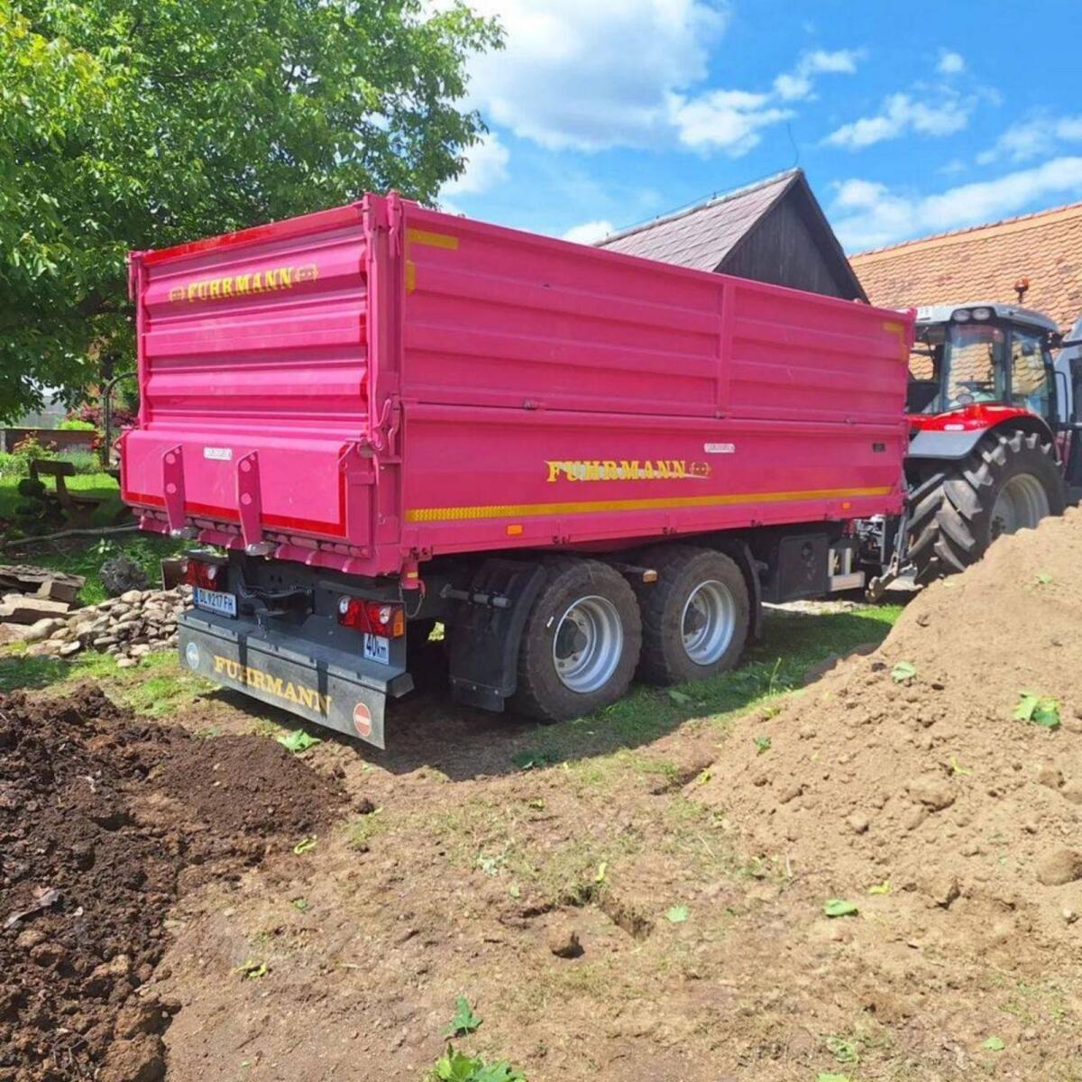 Fuhrmann 16.000 Tandem 3-S-Kipper in Pink 1