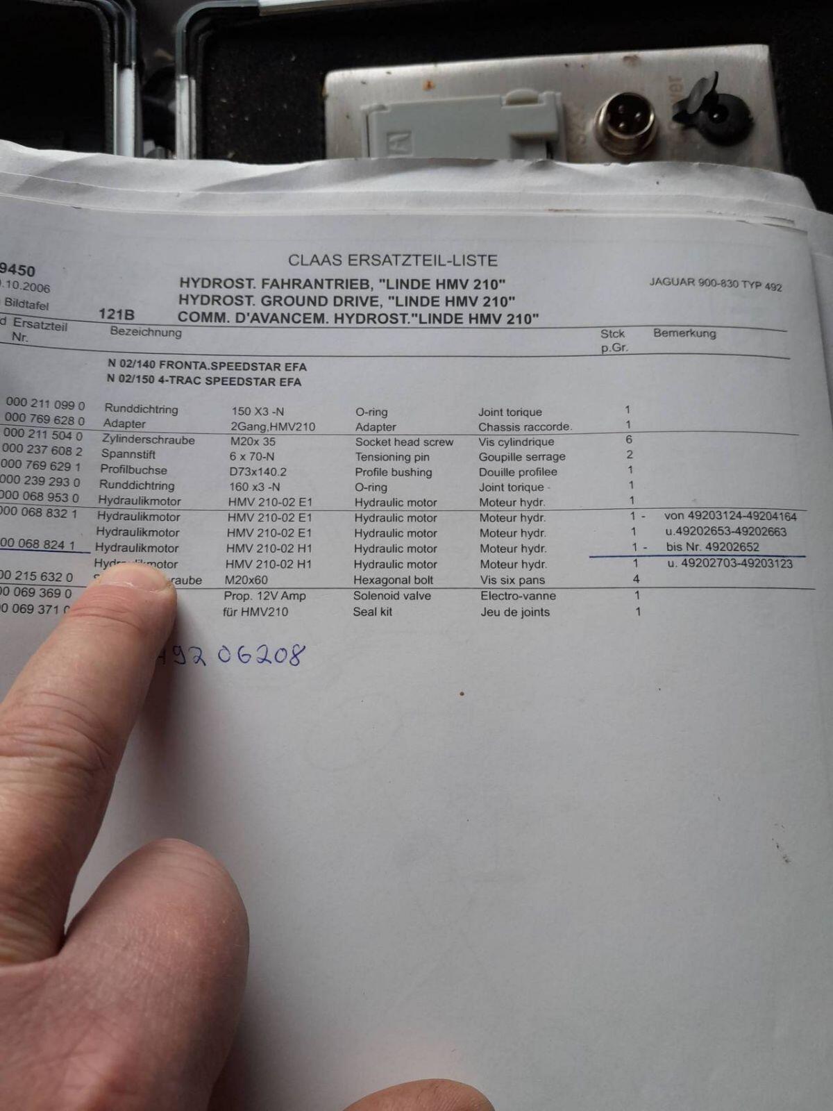 Claas Jaguar Hydr. Drive Motor 3