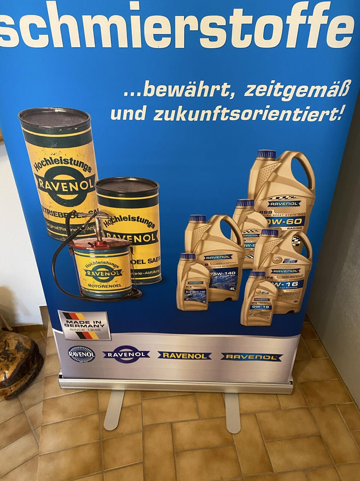 Ravenöl Roll-Up Werbung Öl Werbung Oldtimer Reklame 2