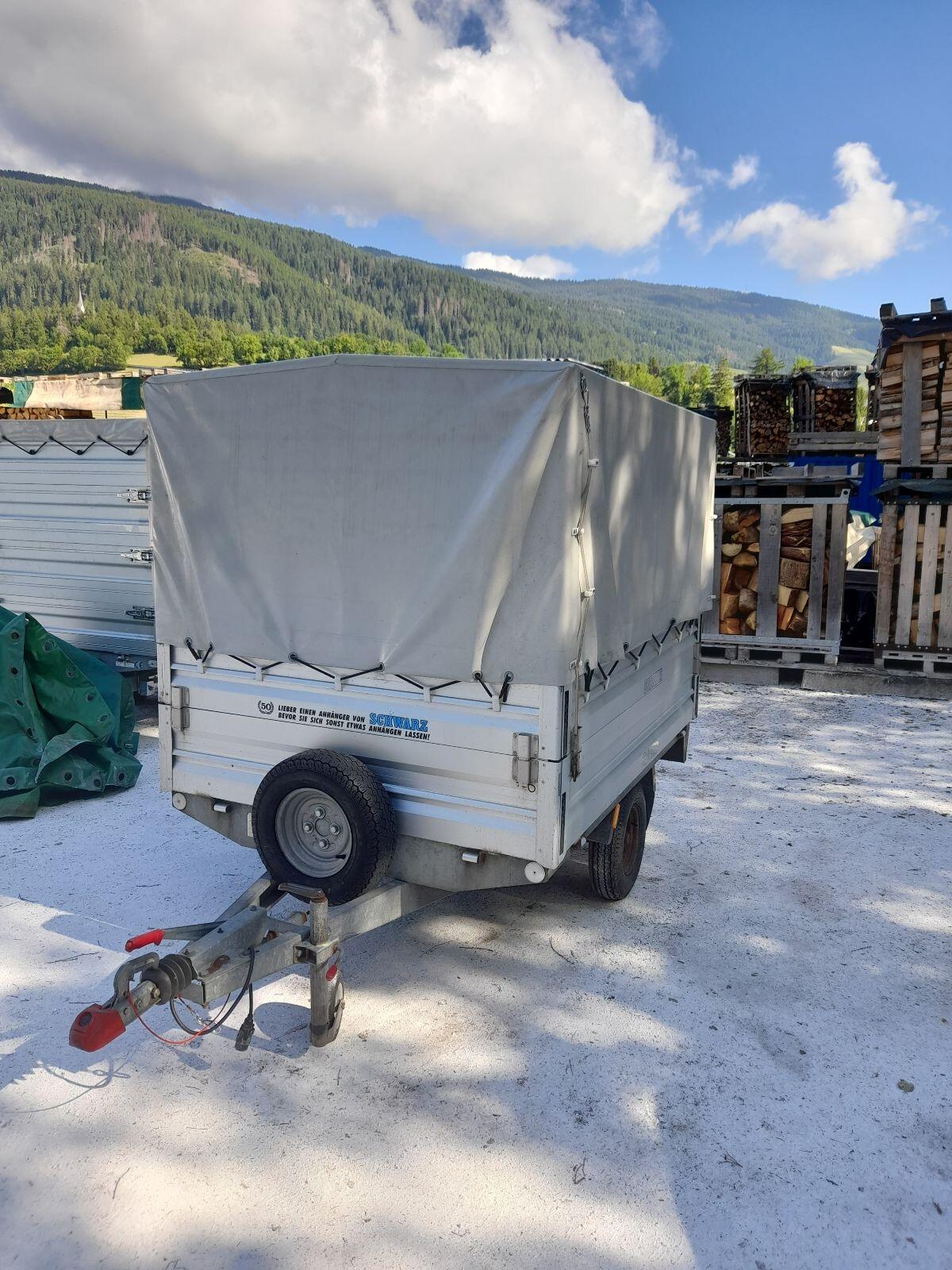 Verkaufe Pkw-Anhänger Schwarz mit Planenaufbau 3