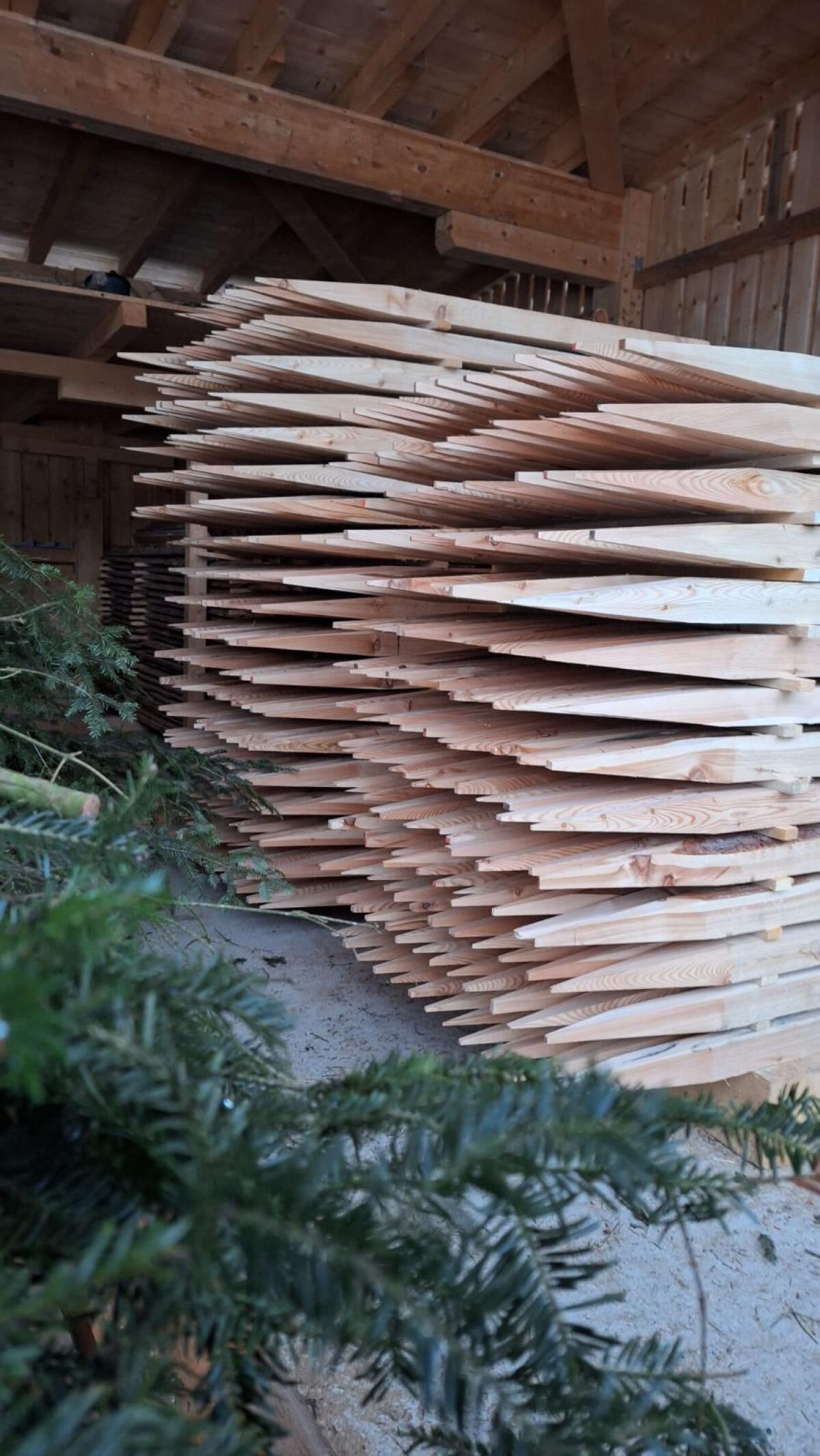 Kantholz Lärchstempen 2