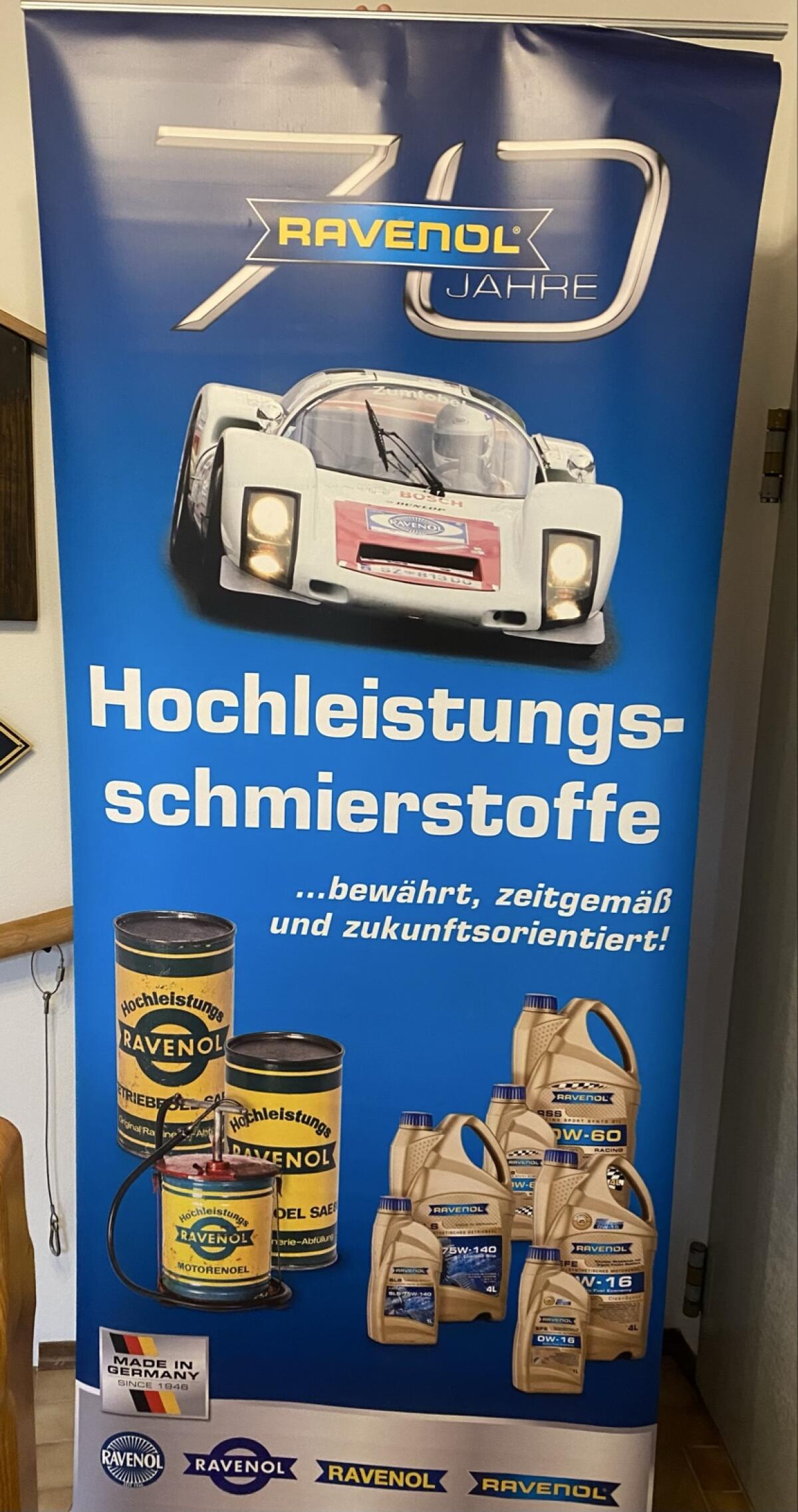 Ravenöl Roll-Up Werbung Öl Werbung Oldtimer Reklame 3