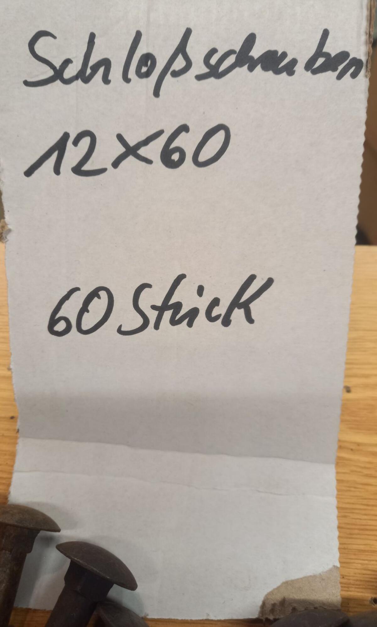 60 Schloss Schrauben 12x60 3