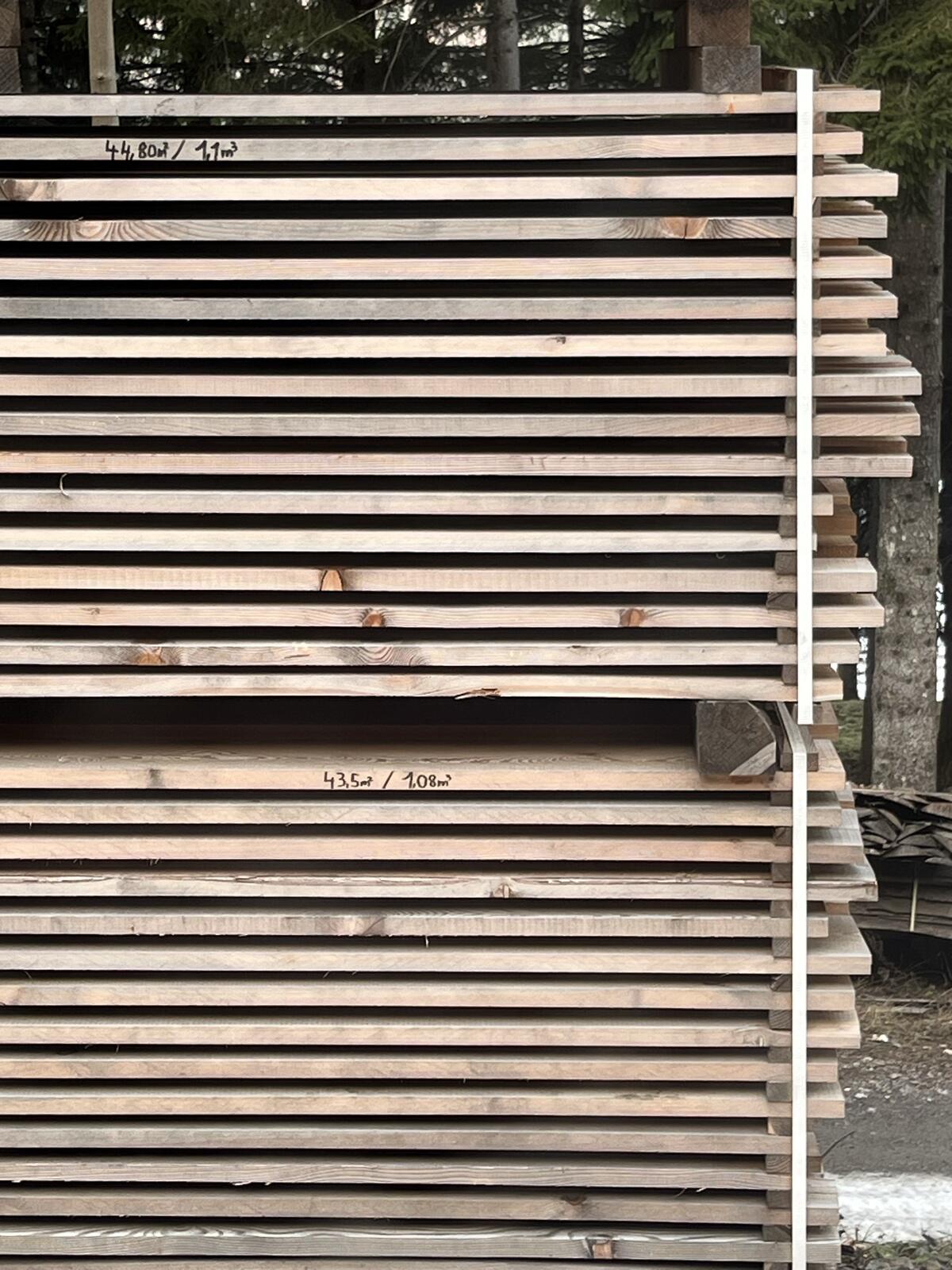 Rauschalung, Lärchenbretter 3