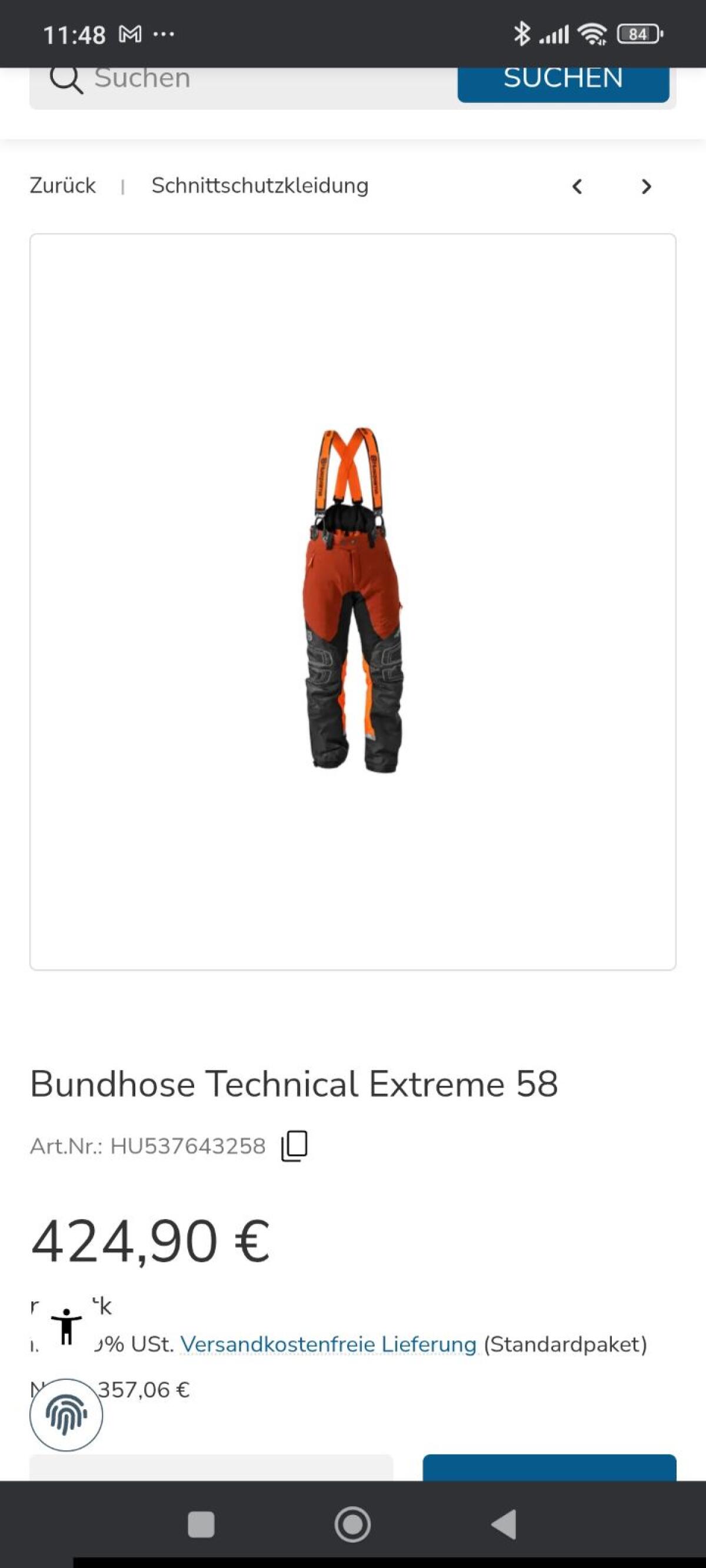 Husqvarna Technical Extrem Schnittschutzhose 2