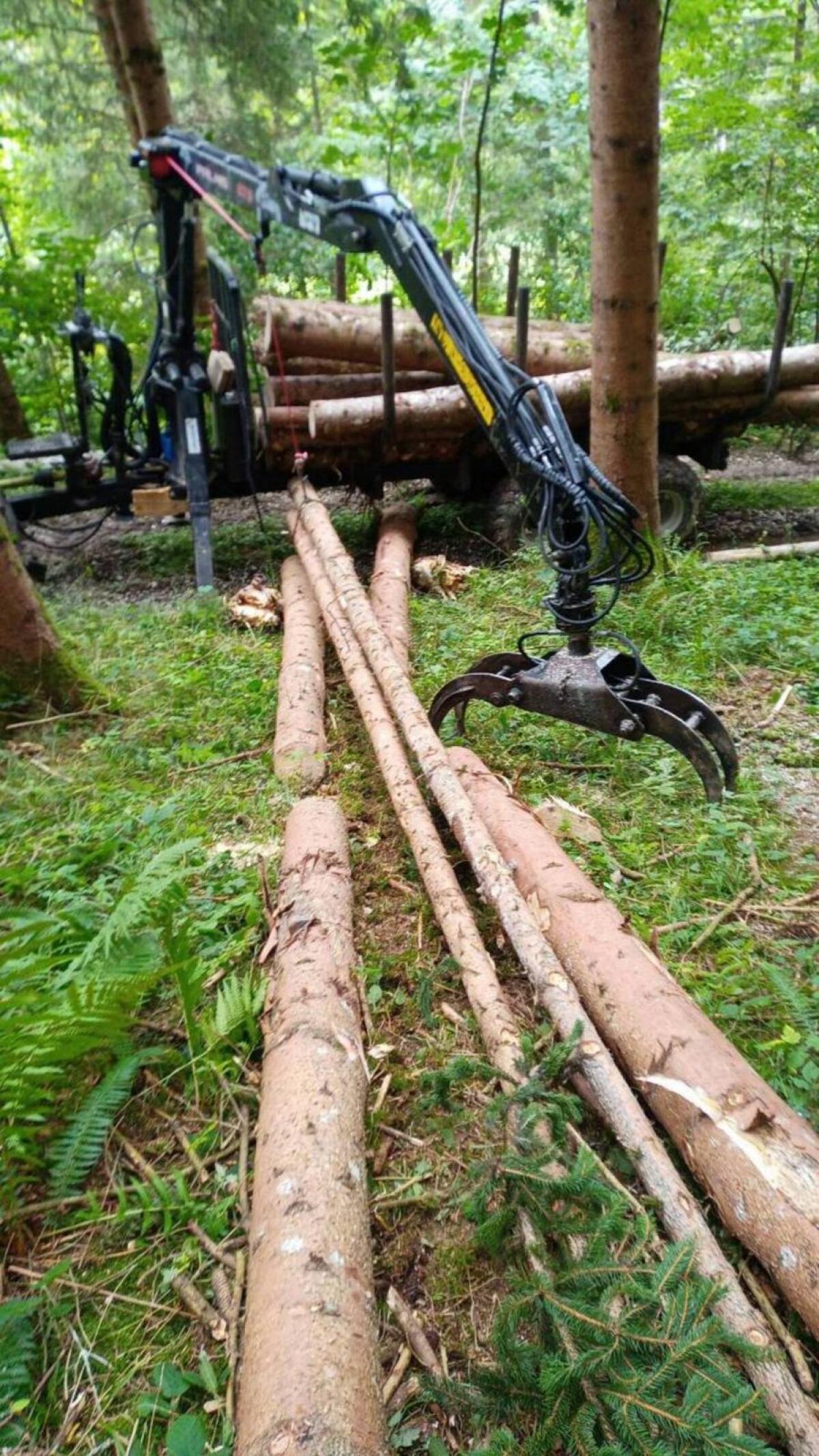 Palms 11 t Anhänger Kran 675 mit Grifa Winde 3