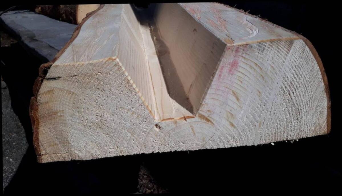 Holzrinnen für Forstwege 3