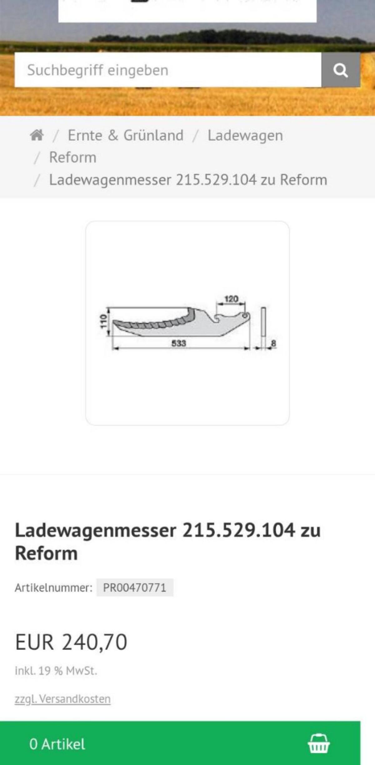 Reform Ladewagenmesser 2