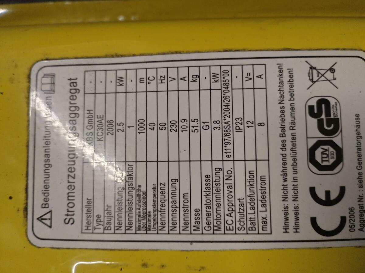 Stromaggregat 2,5 kW 3