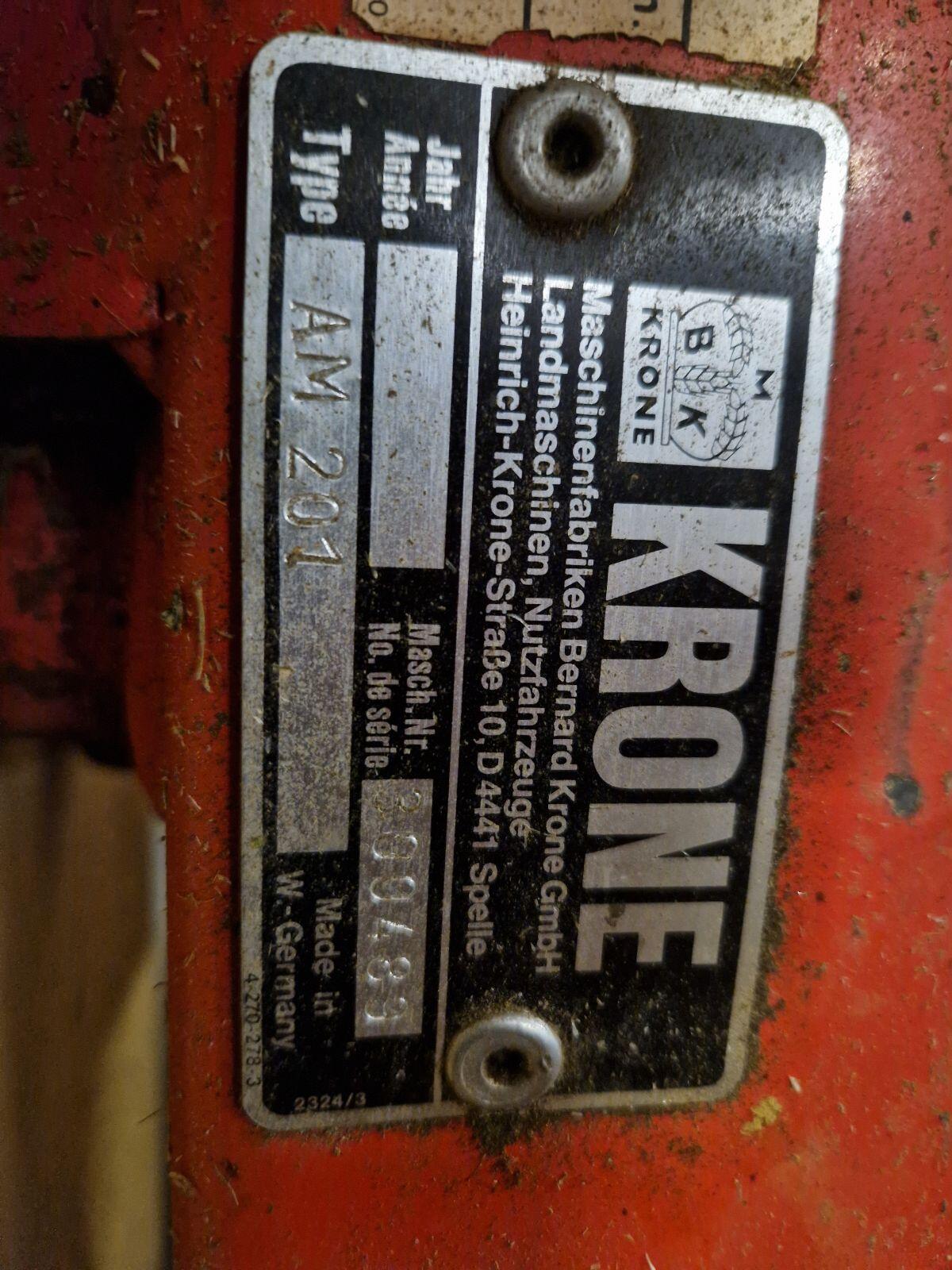 Heck Mähwerk Krone AM 201 2