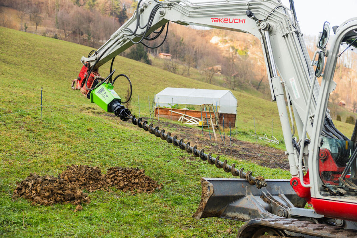 Bagger Erdbohrer Verlängerung Dm.150-350 mm x 8.000 mm Länge 3