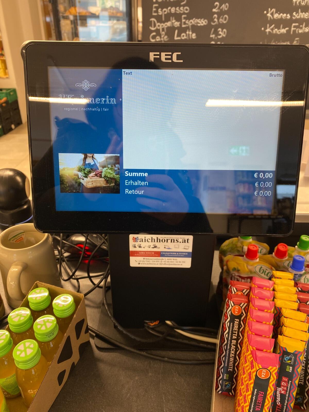 Kassensystem mit Display, Bondrucker, Scanner und autom. Kassenlade 2