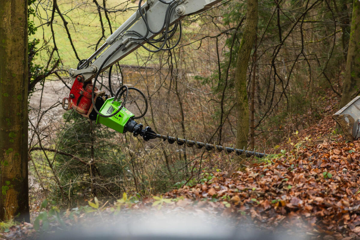 Bagger Erdbohrer Verlängerung Dm.150-350 mm x 8.000 mm Länge 2