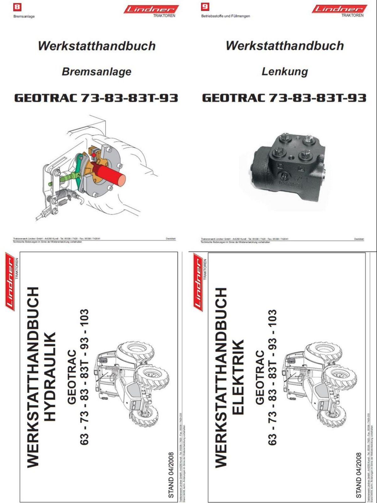 Werkstatthandbuch Lindner Geotrac 63 - 73 - 83 - 93 - 103 3