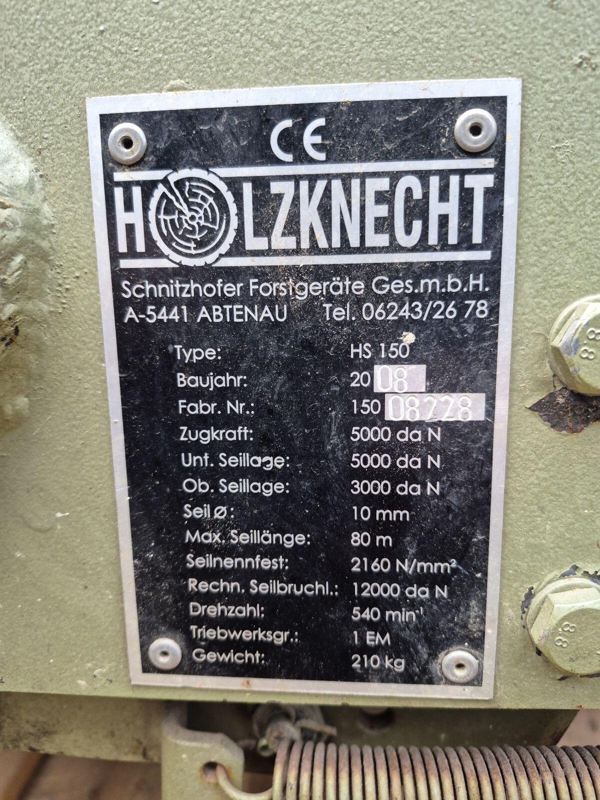 Holzknecht HS 150 5t Forstseilwinde 3