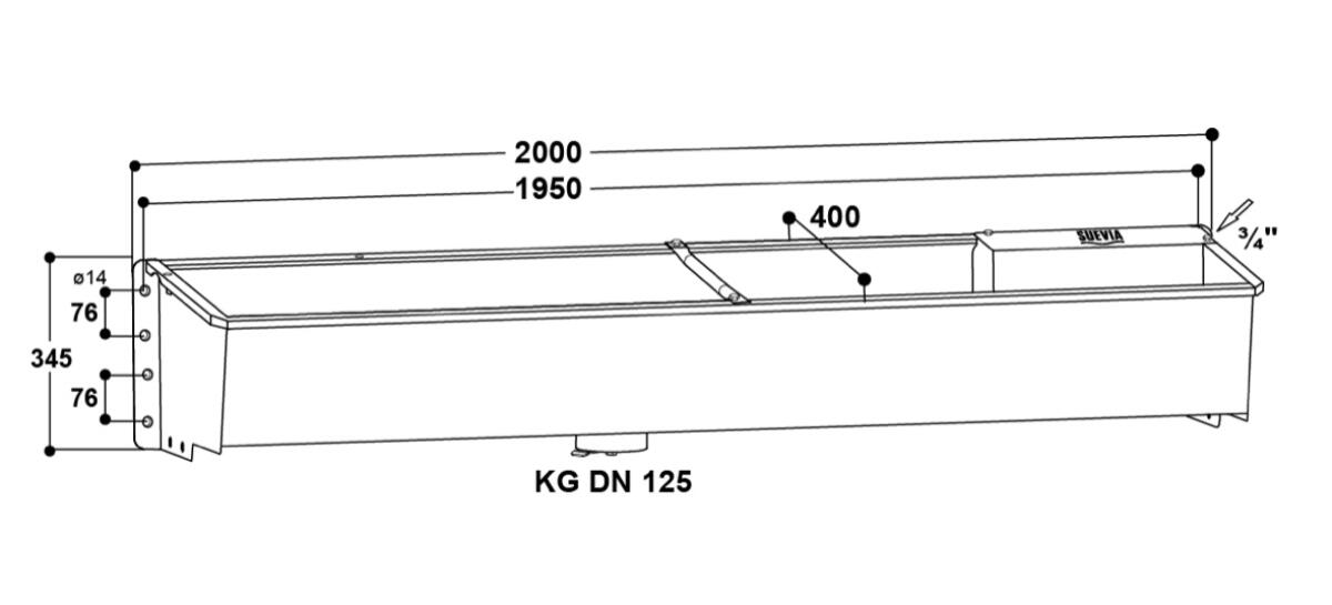 Kompakt-Trogtränke 200 cm 3