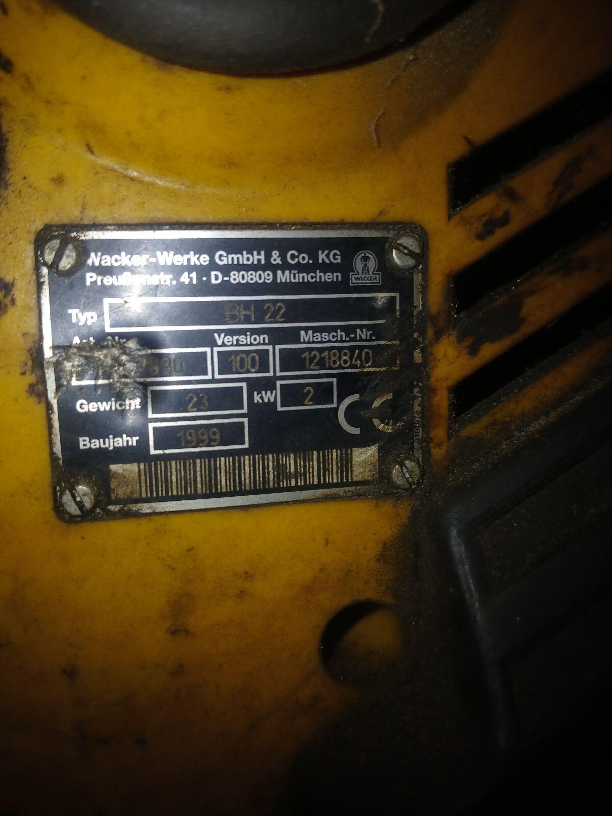 Wacker Neuson BH 22 Stopfhammer, Schremmhammer 3