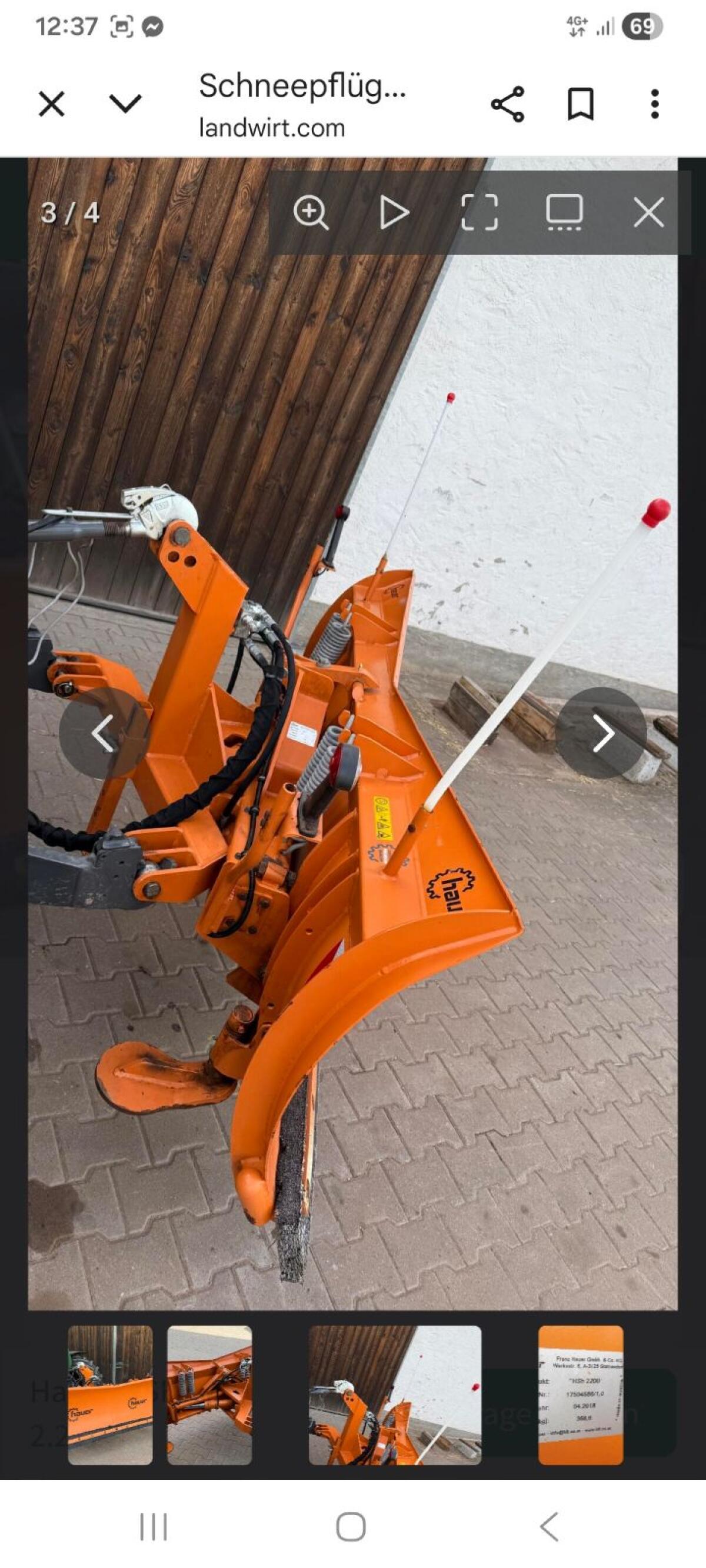 Schneepflug Hauer HSH 220 2