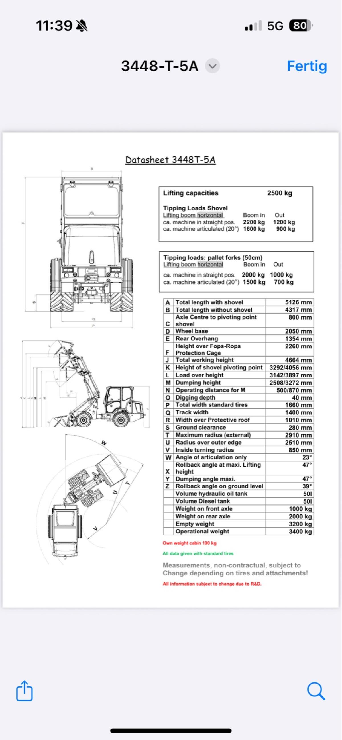 Thaler Teleskopradlader 3448T 3