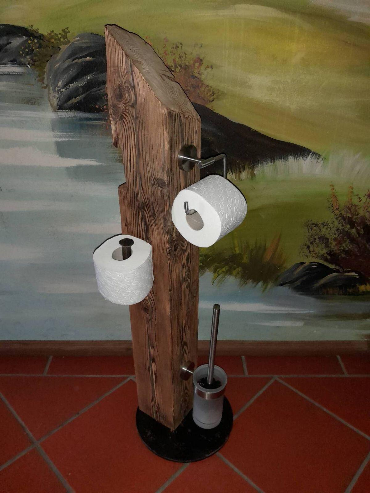 WC-Set, NEU WC-Ständer aus Altholz, WC-Garnitur 2