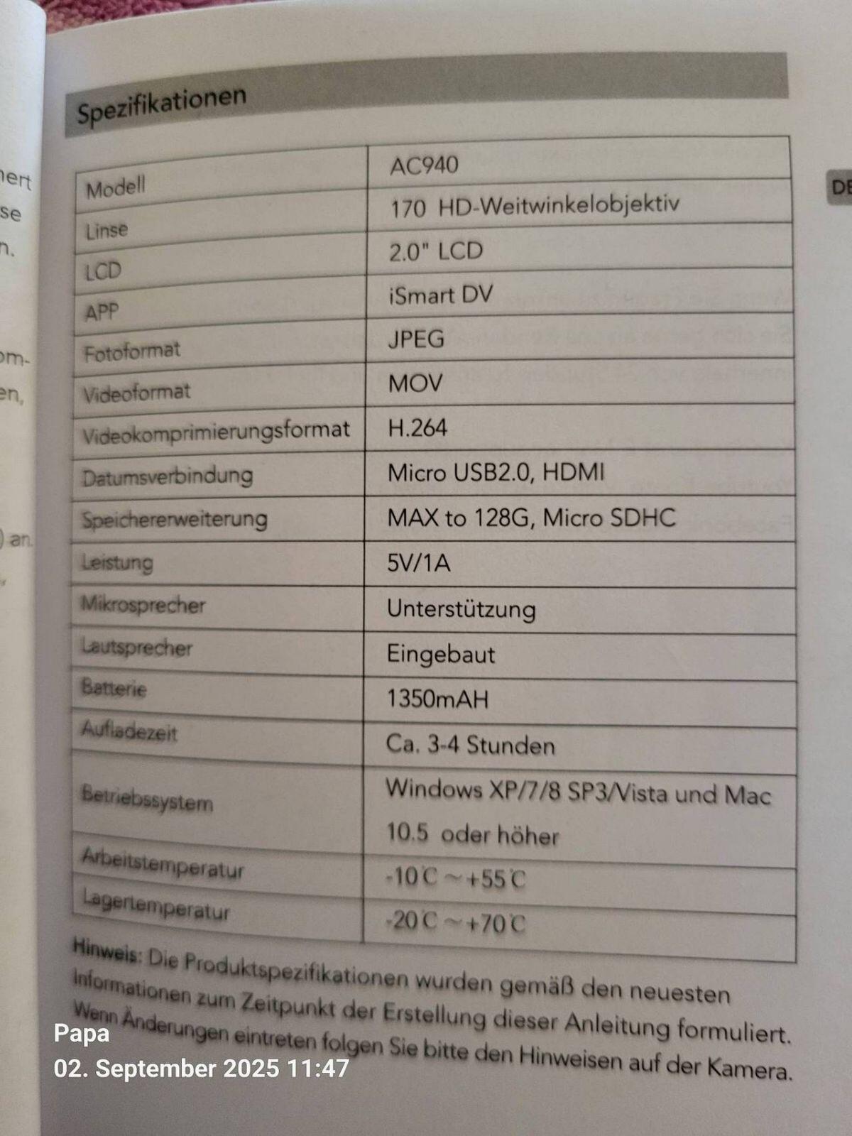 Action Kamera Victure AC940 3
