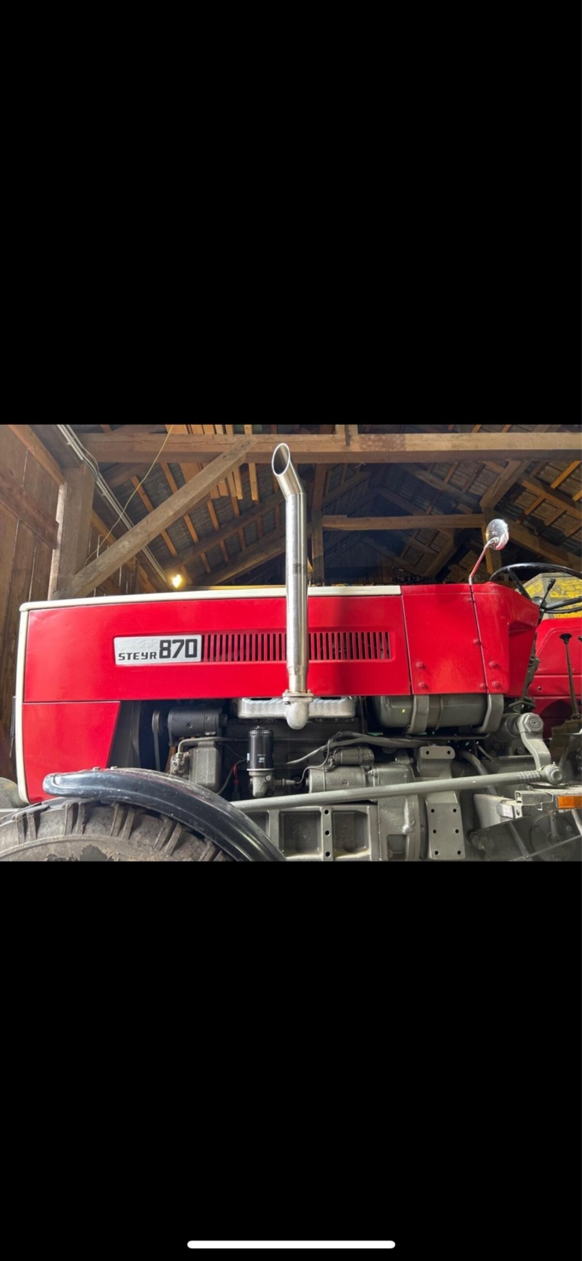 Traktor Edelstahlauspuff ohne Schalldämpfer 3