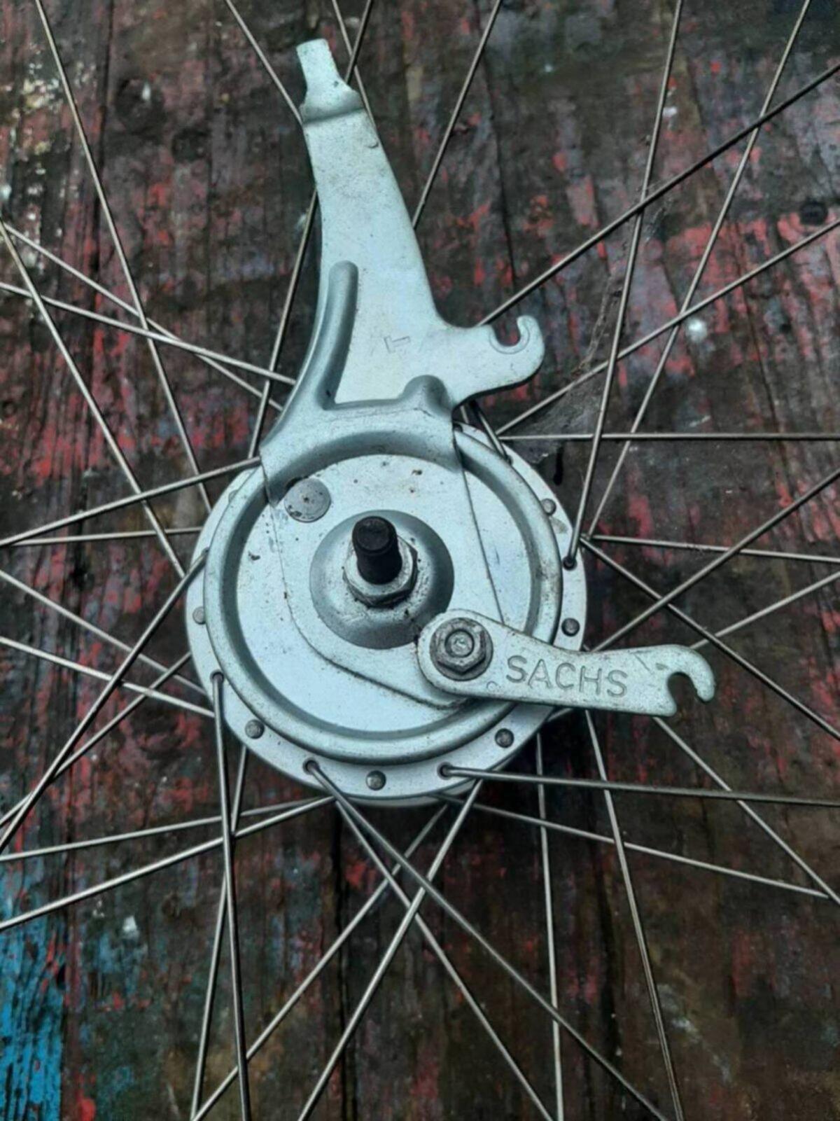 Fahrrad Vorderrad Felge mit Trommelbremse von Sachs 3