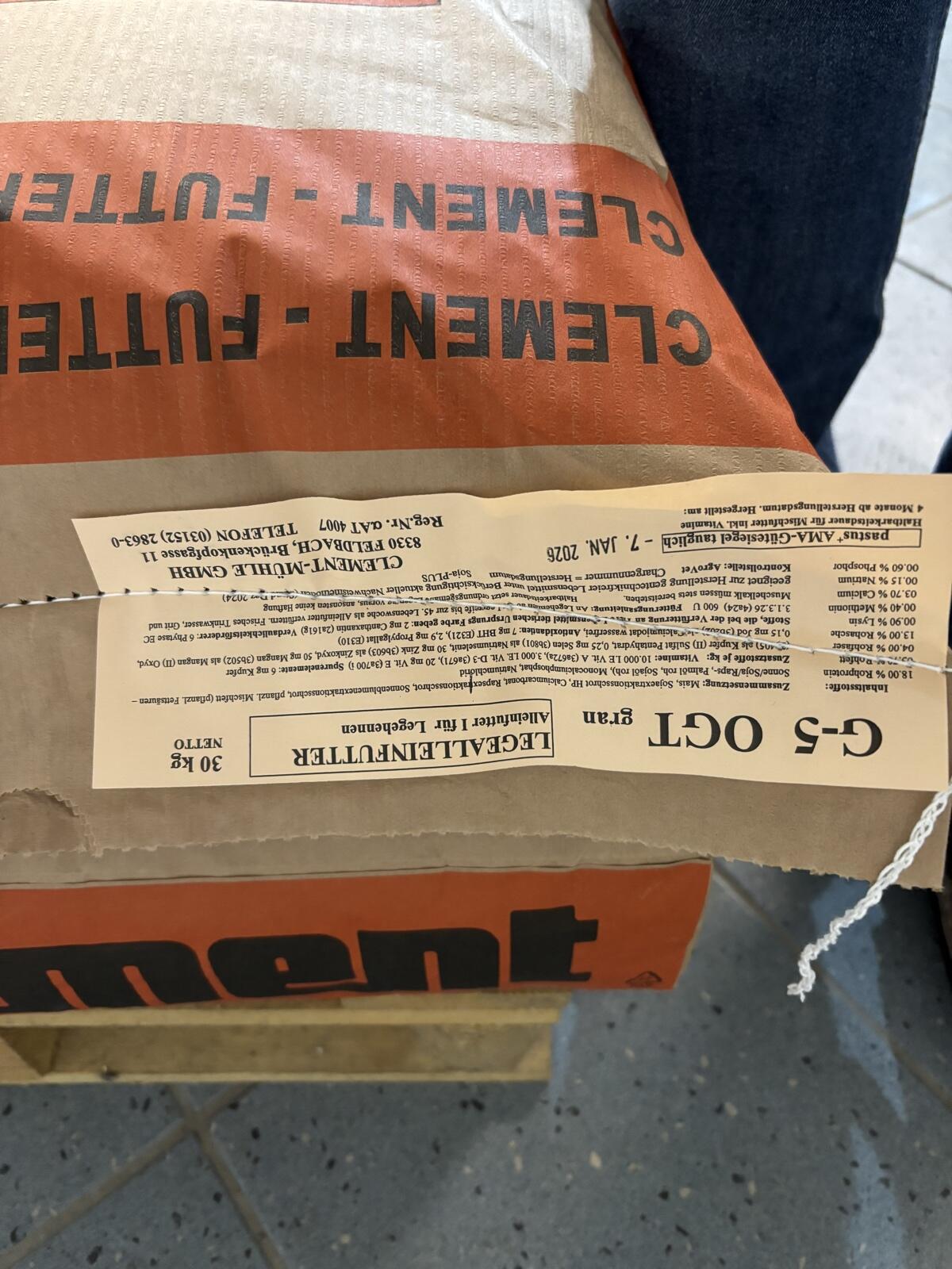 Hühnerfutter 30 kg Sack 3
