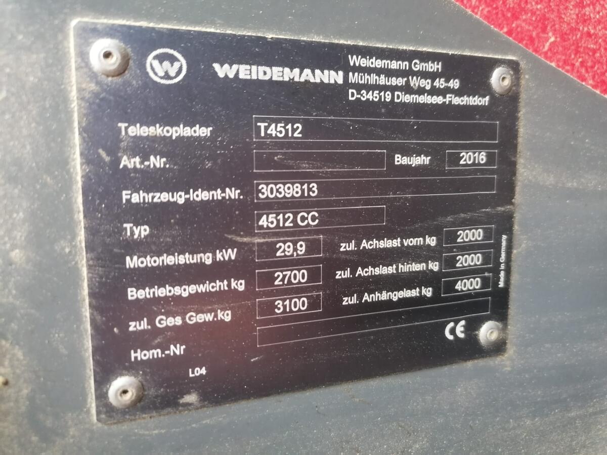 Weidemann Hoftrac T4512CC 3
