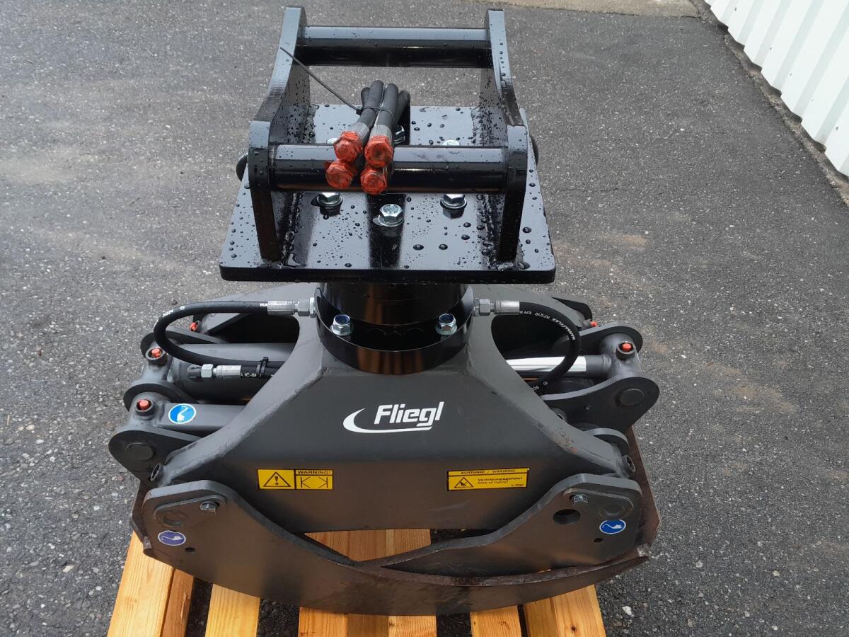 Baggerzange Sortiergreifer Kegelspalter Bagger 3