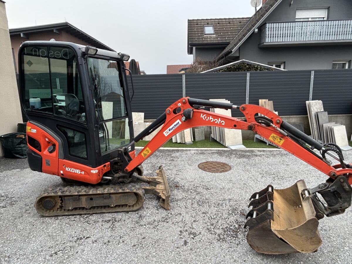 Kubota KX016-4 Minibagger – Kabine – 1400h – 3 Schaufeln 3