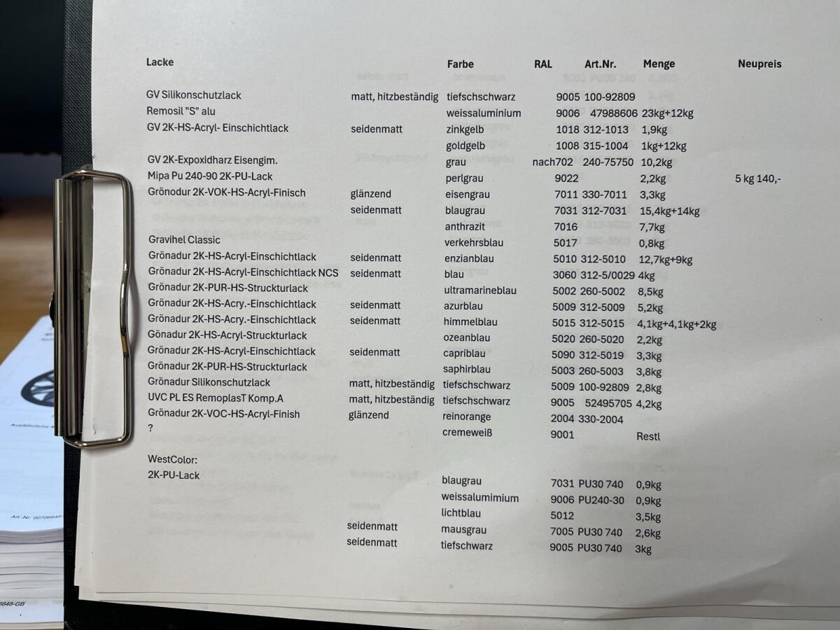Verschiedene Lacke und Härter 2